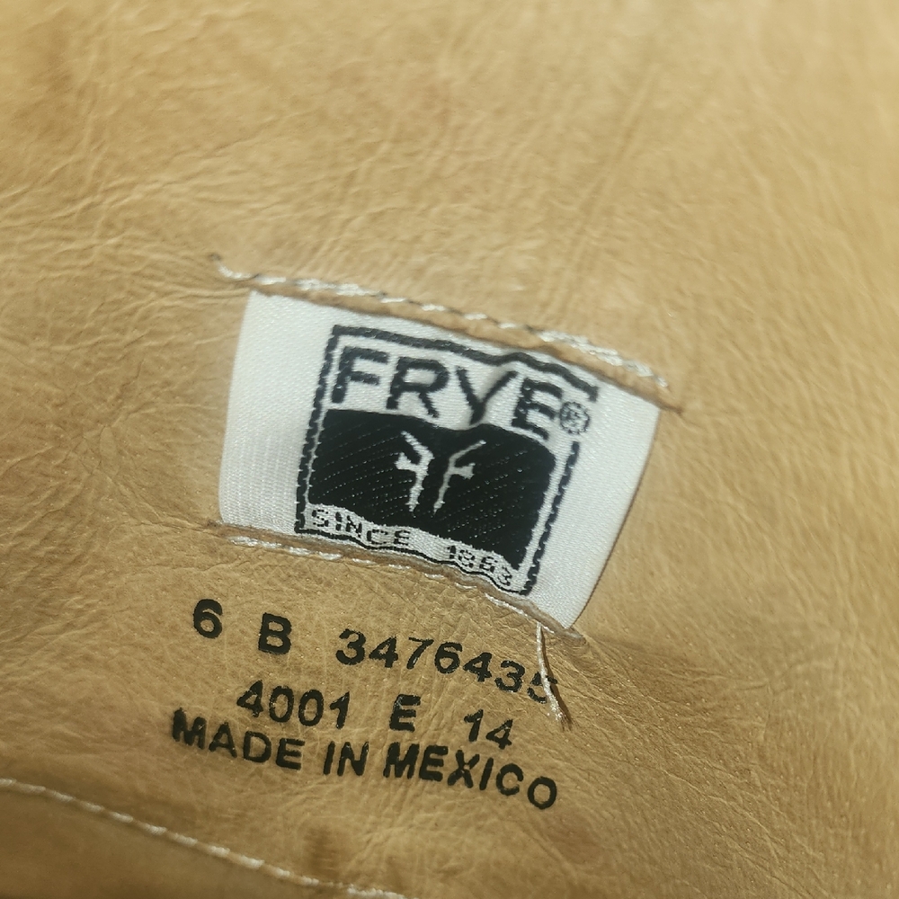 Frye Tan Leather‎ Label Detail - Picture 8 of 8